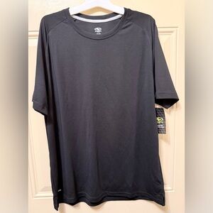 Athletic Works DriWorks Rich Black Short Sleeved Mesh Tee Size Large
